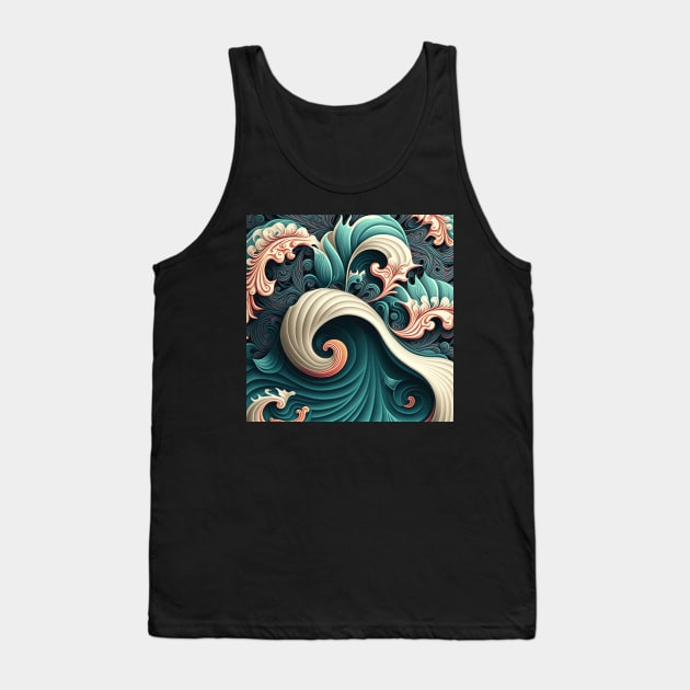 big wave abstract Tank Top by Micapox